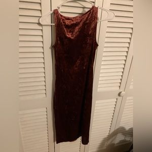 Red velvet dress